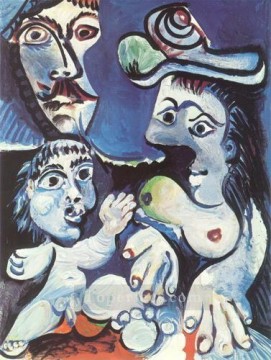 Hombre Mujer y Niño 1970 Pablo Picasso Pinturas al óleo